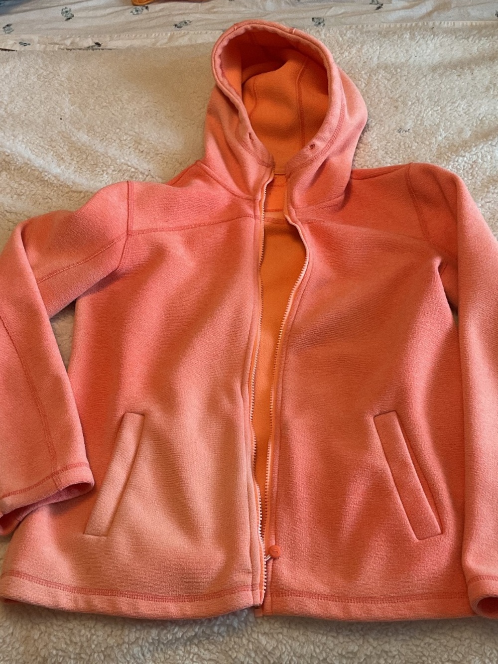 Light orange hoodie sip up